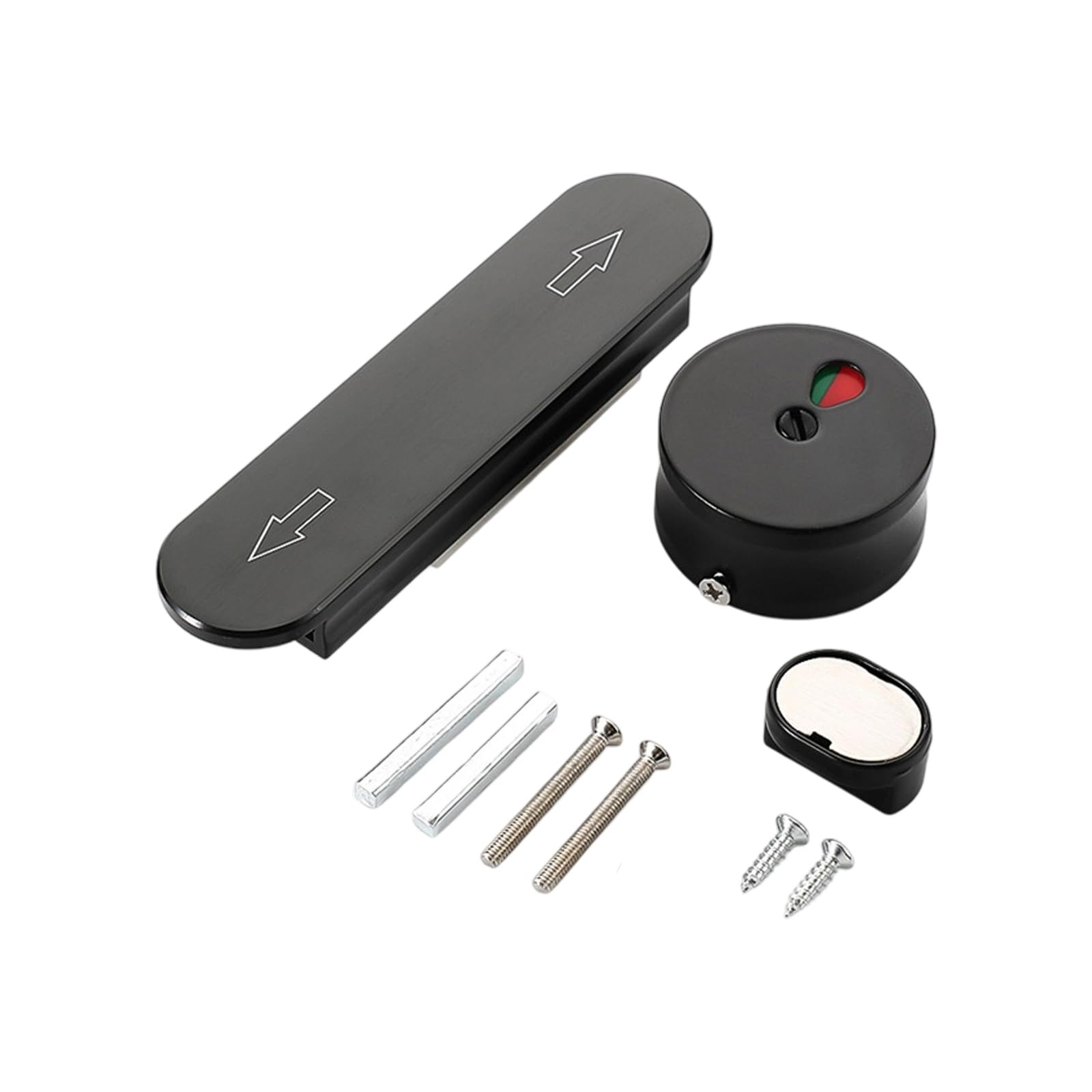 Buxuaaaa Black Bathroom Public Privacy Locks Quiet Push Zincs Alloys Partition Door Easy Installation Partition Security Hardware Quiet Push For Bathroom Door