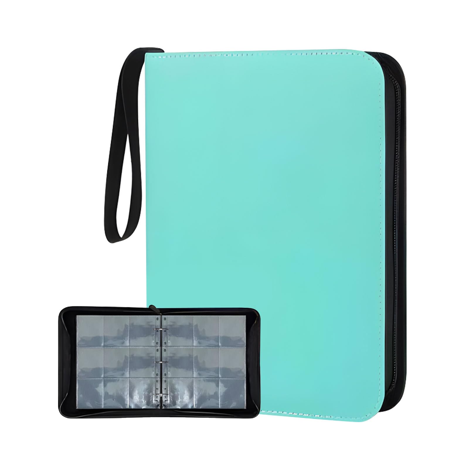 9 Pocket Card Holder with Secure Closure 50 Pages 900 Slots Premium PU Cover for Game Collectors Game Card Collection Case