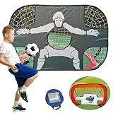 🥅 【TAMAÑO PORTÁTIL PERFECTO】 Esta portería de fútbol está empaquetada en un bolso de 40 cm, es realmente liviana, plegable y portátil. Adecuado Ideal para el parque, jardín, playa, vacaciones o interior.Tamaño plegado: 0,8 kg (40 * 40 cm / 15,7 * 15,7 pulgadas)