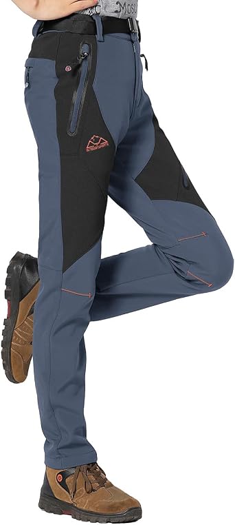 Rdruko Womens Fleece Lined 4 Zip Pockets Trousers
