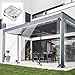 Produktbild Pvc Wasserdicht Transparent Plane Seitenteil Mit Reißverschluss Tür,Outdoor Durchsichtige Plane Vorhänge Mit Ösen,Pergola Pavillon Carport Veranda Regen Vorhänge,Anpassbar,L×H-2×1.5m(6.6*4.9ft)