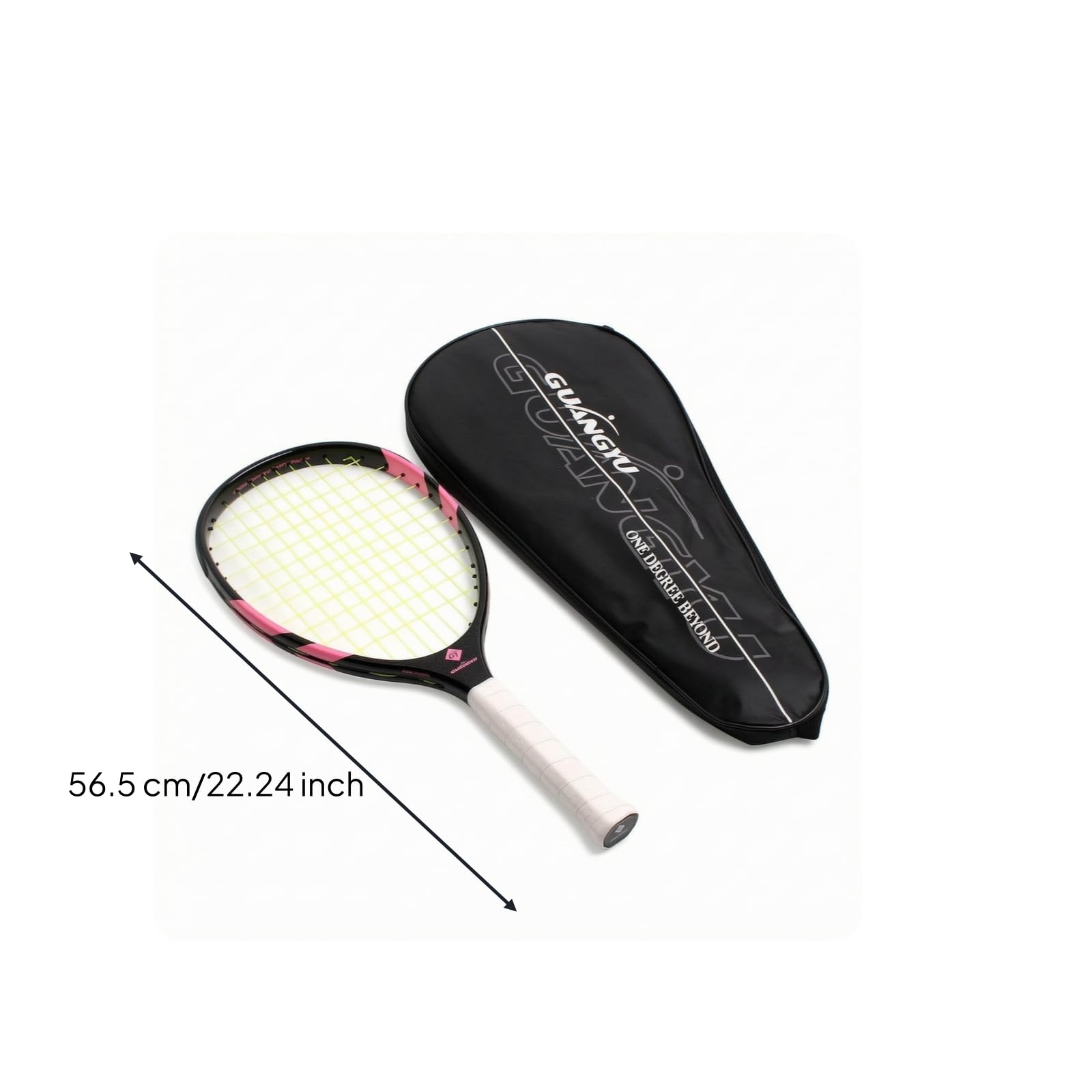 Raqueta Carbono Ajustable, Negro Oscuro