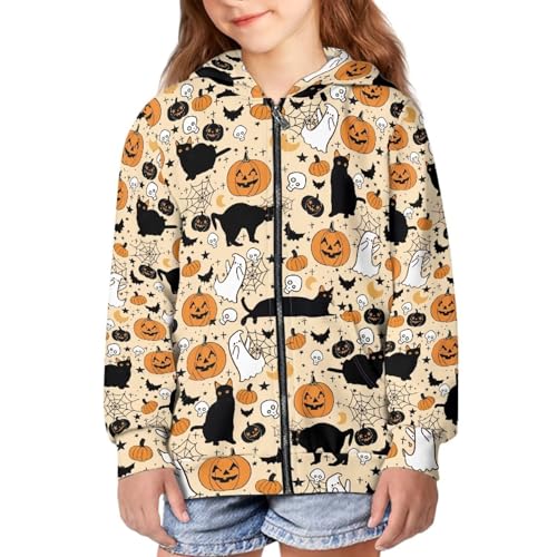 Image of Zipper Hoodie for Kids Full Zip Up Sweatshirt Active Coat Hooded Pullover with Pockets Size 6-16 Boys Girls