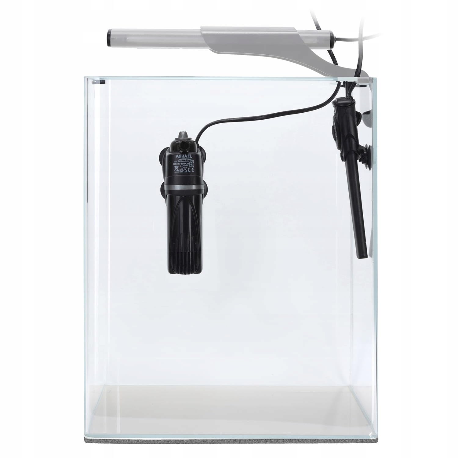 AQUAEL OptiBent - Juego de Acuario con Accesorios, 20 cm, Color Blanco, 25 x 25 x 30 x 19 l, de Cristal Extra Claro