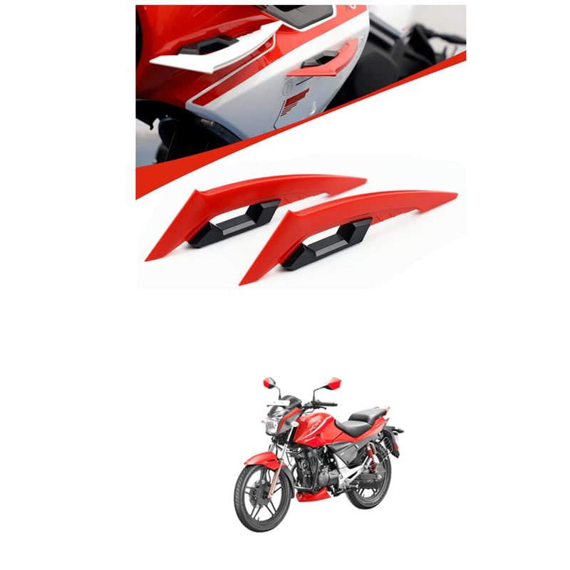 LOVMOTO Universal Aerodynamic Wing Spoiler Helmet Fairing 2 Pieces Motorcycle Winglets Motorcycle Front Side Spoiler Aerodynamic Wing Kit Red Comfortable with XTR-eam SPO-rt-image-41