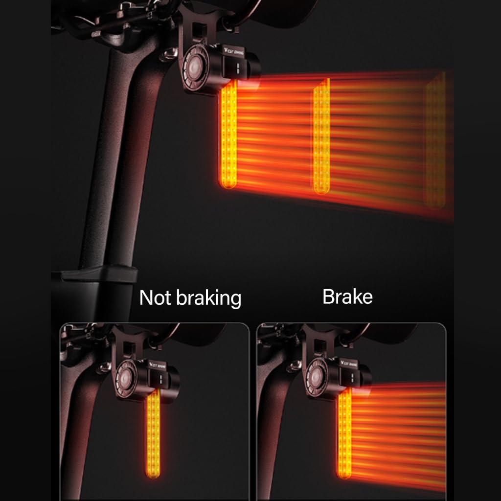 Luz trasera recargable colorida de alta eficiencia para bicicletas de carga