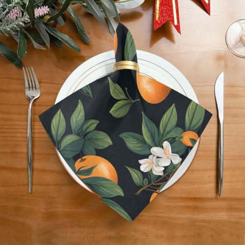 Servilletas de tela naranja 6 pcs 20x20 pulgadas miniatura 4