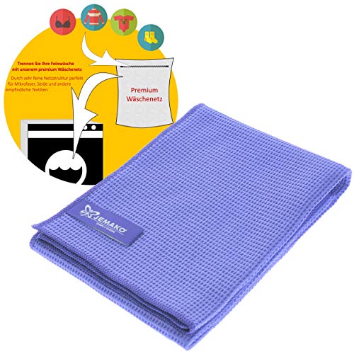 Jemako - Paño de secado (45 x 60 cm, incluye red de malla fina), color lila