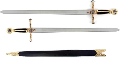 Miniatura 8 de Espada de cruzada medieval de 33 pulgadas (83.8 cm) con vaina, elige tu estilo