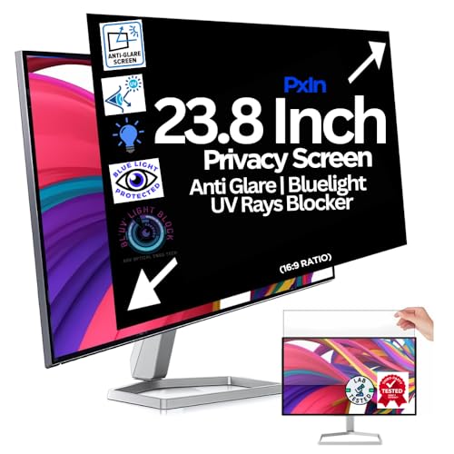Image of Pxin FuTech 23.8 Inch (16:9) Monitor Privacy Screen Filter - NO Eye Strain | Anti-Blue Light + Anti-Glare