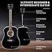 Best Choice Products 41in Full Size Beginner All Wood Acoustic Guitar Starter Set w/Gig Bag, Strap, Capo, Strings, Picks - Black