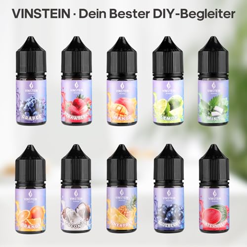VINSTEIN Lemon Lebensmittelaroma 30 ml – hochkonzentrierte Aroma für Backen, Getränke & Eis – vielseitiges flavour drops für DIY, zuckerfrei, vegan, Zitrone