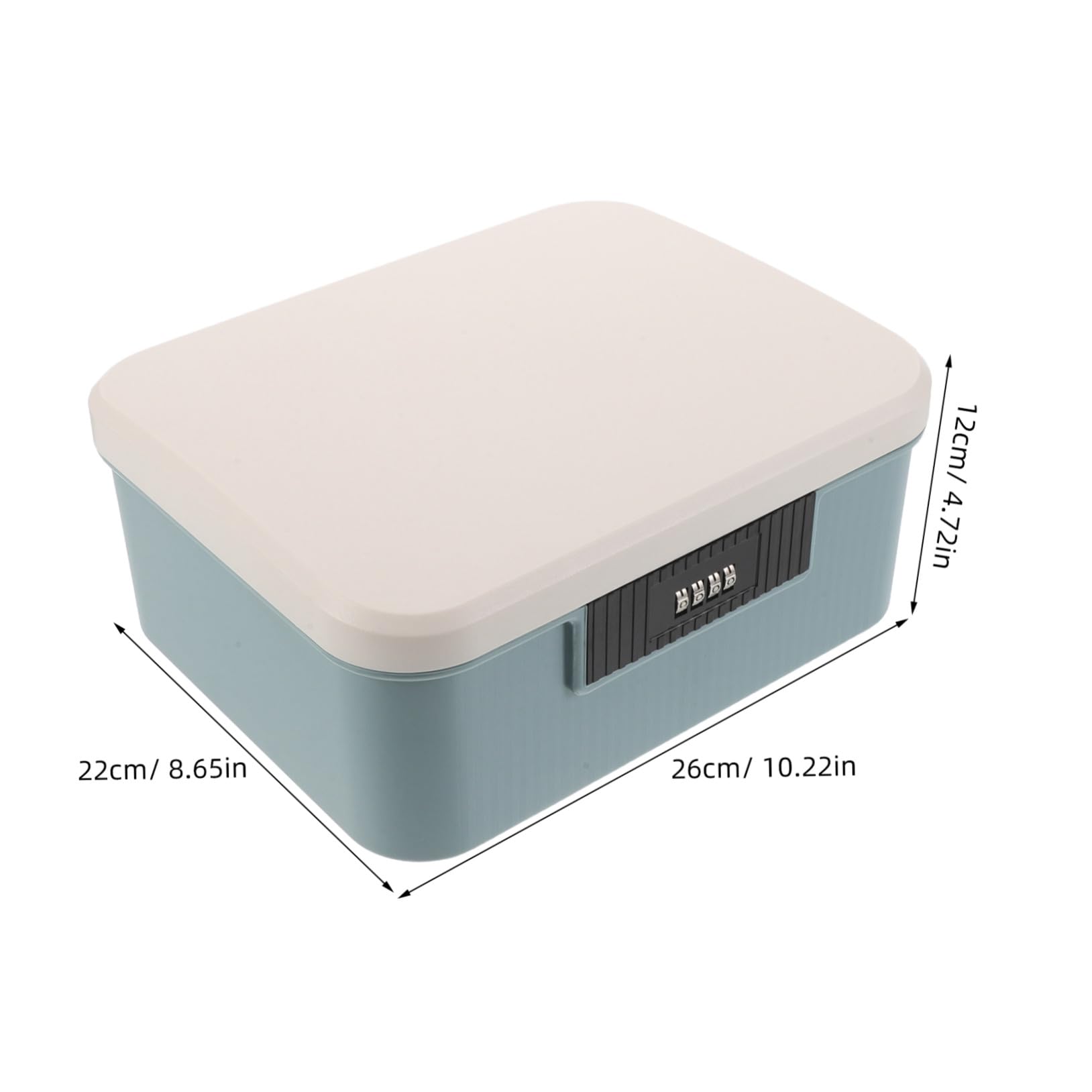 Scatola Archiviazione Bloccabile con Serratura Combinazione Resistente Agli Urti per Documenti e Personali Organizer con Scomparti per Ufficio e Casa