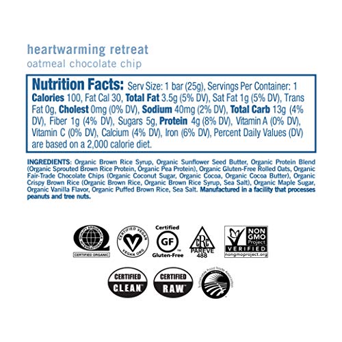 Gomacro Macrobar Mini Organic Vegan Snack Bars - Oatmeal Chocolate Chip (0.90 Ounce Bars, 24 Count) & Macrobar Organic Vegan Protein Bars - Peanut Butter Chocolate Chip (2.4 Ounce Bars, 12 Count) #TOP3