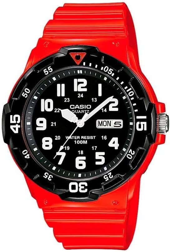 Casio Standard MRW-200HC-4B Men's Wristwatch, Analog 3 Hands,