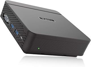 Mini PC Windows 10 Pro 64bit, 8GB LPDDR4 128GB SSD + 64GB ROM, Mini Computer Intel Celeron N4100 Processor (up to 2.40GHz), Gigabit Ethernet, Dual-Band Wi-Fi 1000Mbps, BT 4.2/4K HD