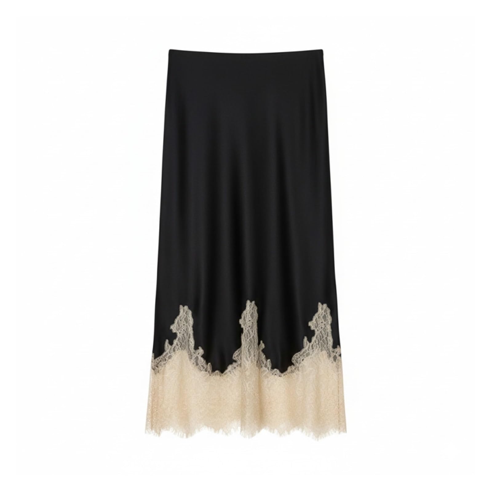 Jupe midi en satin taille haute pour femme coupe slim élégante - 8