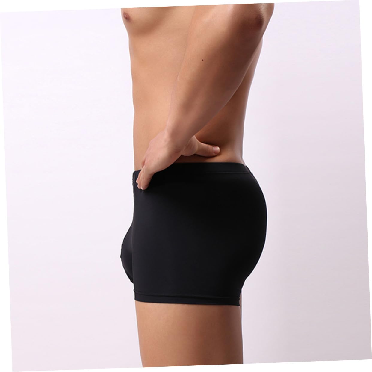 HEMOTON 5piezas Calzoncillos de Hombre Pack Algodón Puro Transpirable Elástico Talla Negros para Uso Diario