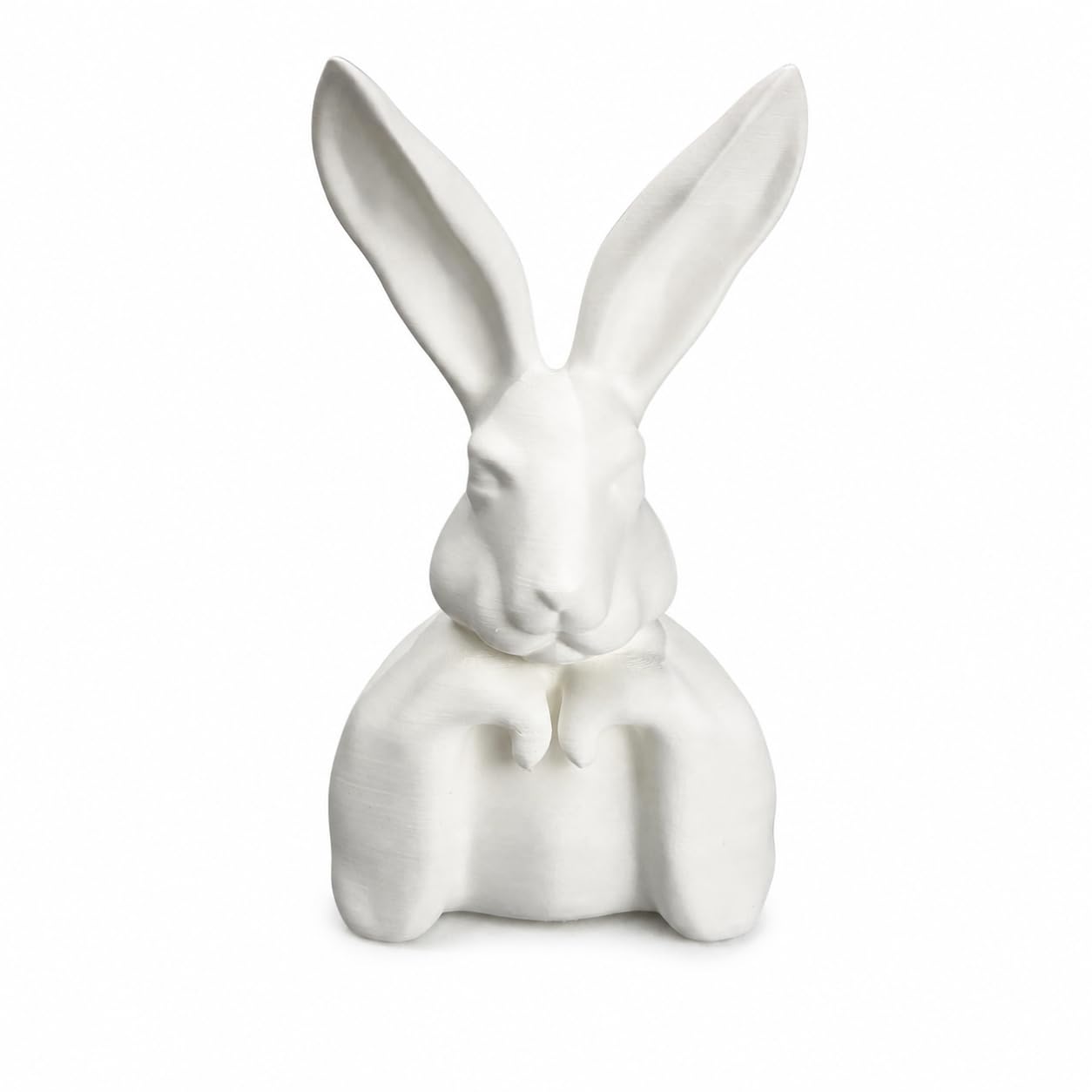 Statuetta Decorativa Coniglio Pasquale, Bianco, 15.5 * 11.5 * 30 cm