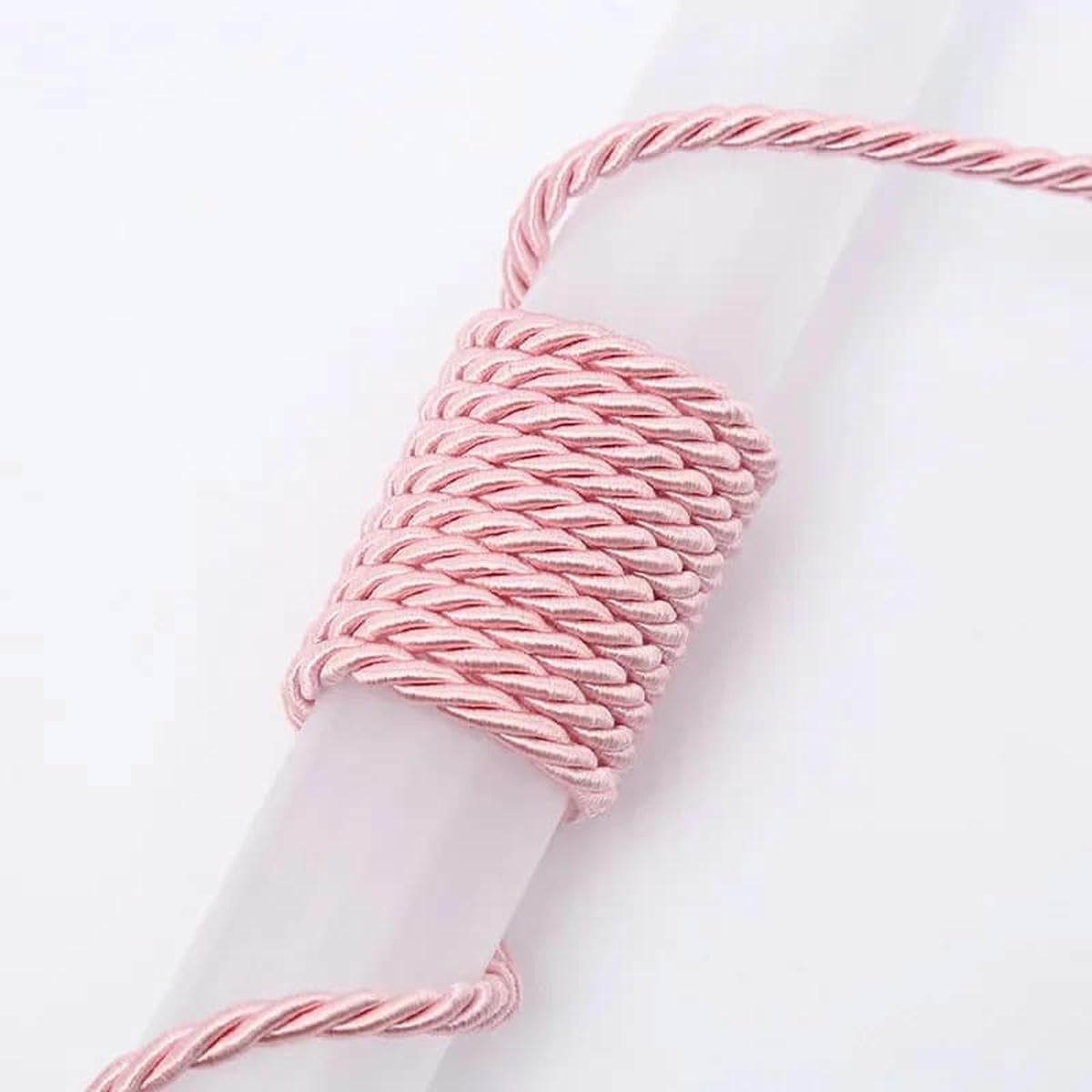 Macrame Cord Twisted String 5mm 3-Ply Braided Polyester Cord Multicolor 5M 10M For DIY Craft Decor(Pink 5mm,10Meter)