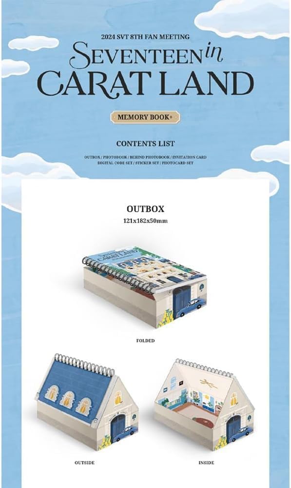 [WITH AUTOGRAPH CARD] 2024 SVT 8TH FAN MEETING [SEVENTEEN IN CARAT LAND] MEMORY BOOK+