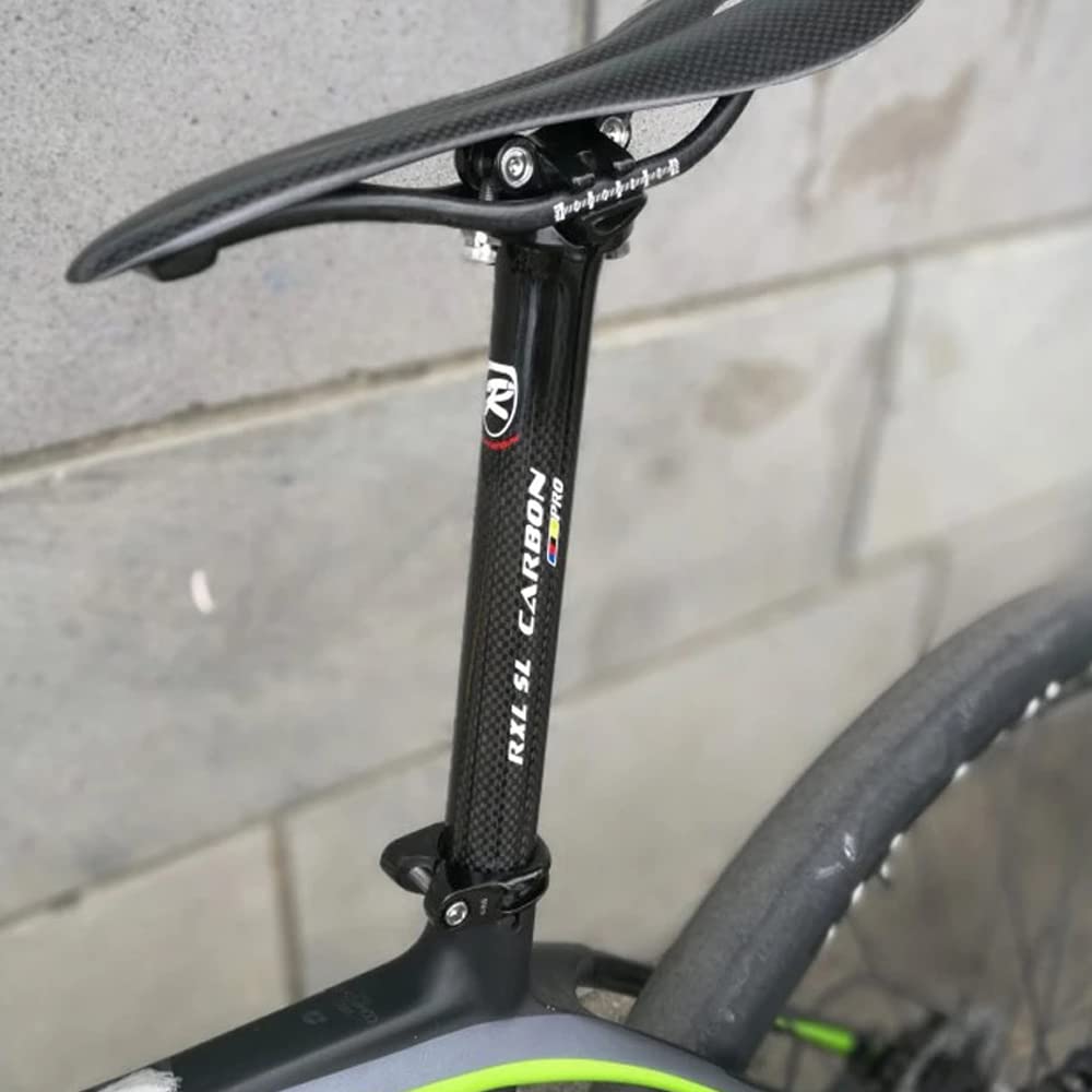 RXL SL Tijas Tubo de Asiento Tija de sillín de Fibra de Carbono Bicicleta de Carretera MTB Bike Part Puesto de Asiento (30.8 * 350mm)