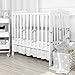 TILLYOU Nursery Mini Crib Bumper Pads for Baby Boys Girls, Silky Soft & Safe Padded Crib Liner for Portable Cribs 24”x38”, Thick Crib Padding Protector for Slats (Machine Washable & Durable), Gray