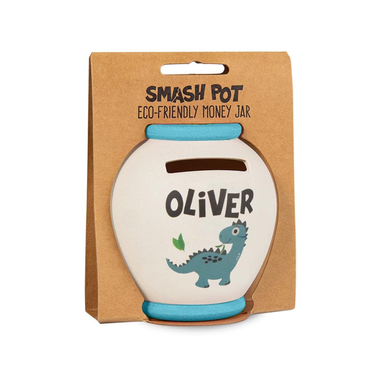 History & Heraldry Personalised Bamboo Smash Pot Money box (Oliver)