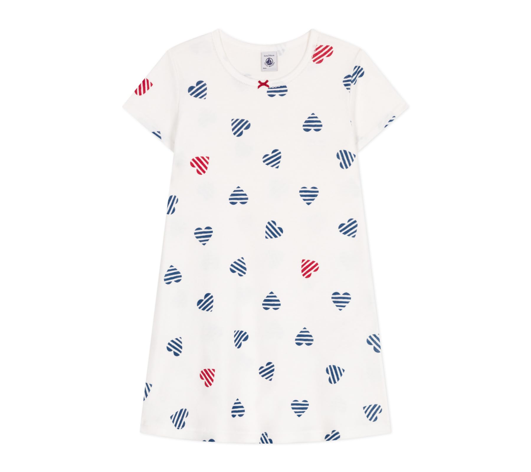 Petit Bateau Chemise De Nuit Manches Courtes Fille