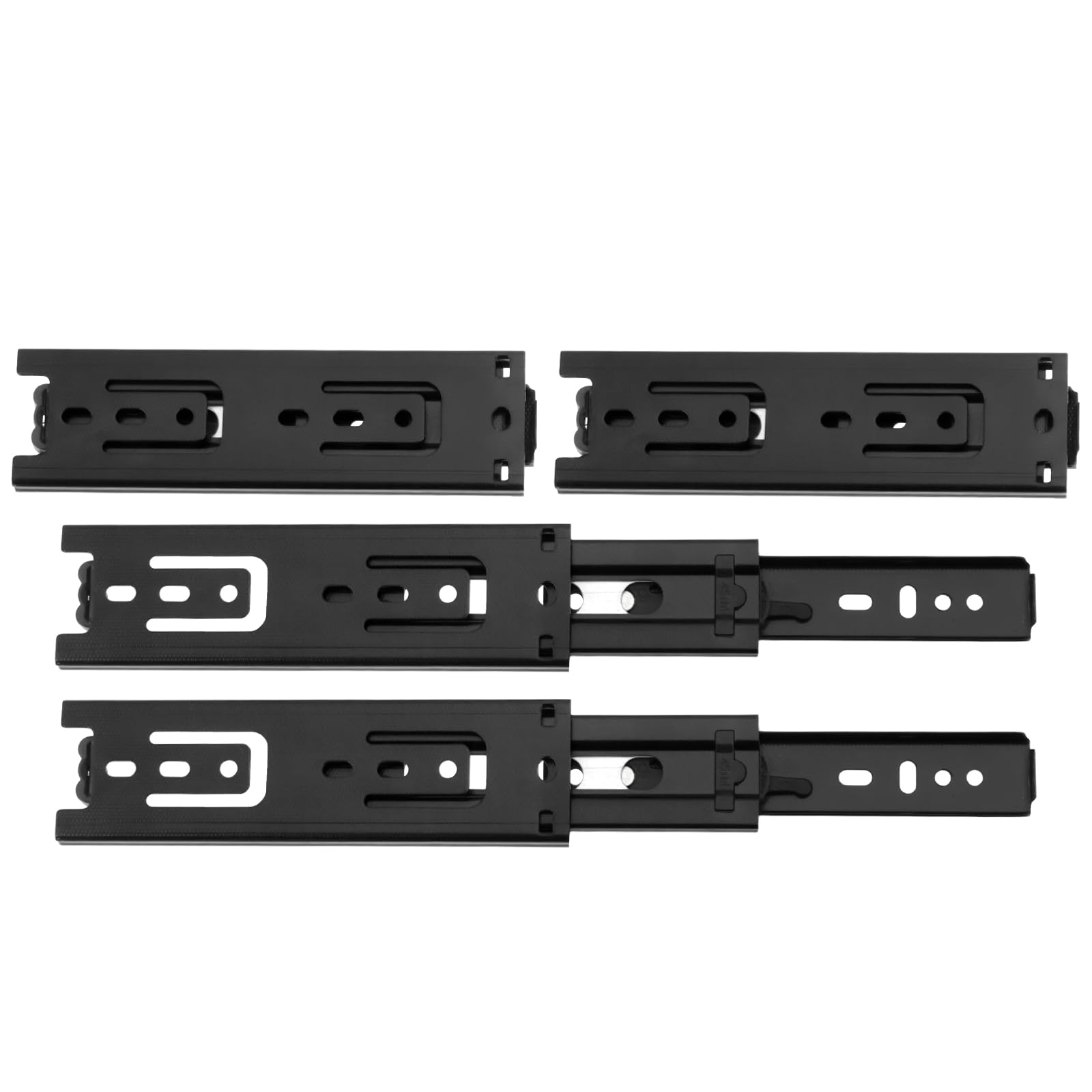 Briny River 2 Pairs 150mm Cabinets Drawer Slides, Three Section Full Extension Slides, 285mm Drawer Guides