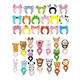 50pcs Assorted Style Cartoon Zoo Animal Inflatable Headbands and 25 Wrist Balloon Wildlife Safari Balloon Hair Hoop Animals Balloons Bracelets for Jungle Theme Birthday Party Favors
