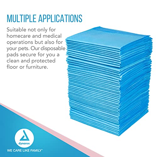 Dynarex Disposable Underpads, With Polymer, Medical-Grade Incontinence Bed Pads To Protect Sheets, 30” X 36” (105G), 1 Case Of 100 Underpads (2 Boxes Of 50) #TOP4