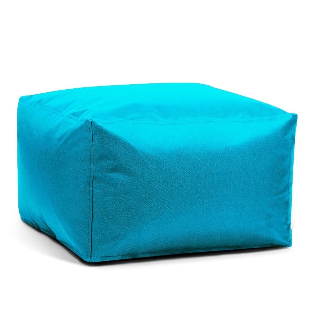 SXBCyan Waterproof Square Pouf Ottoman Cover Footstool Without Filler Outdoor Beach Garden Beanbag Pouf Puff Salon Floor Seat Futon Stool Bench (Color