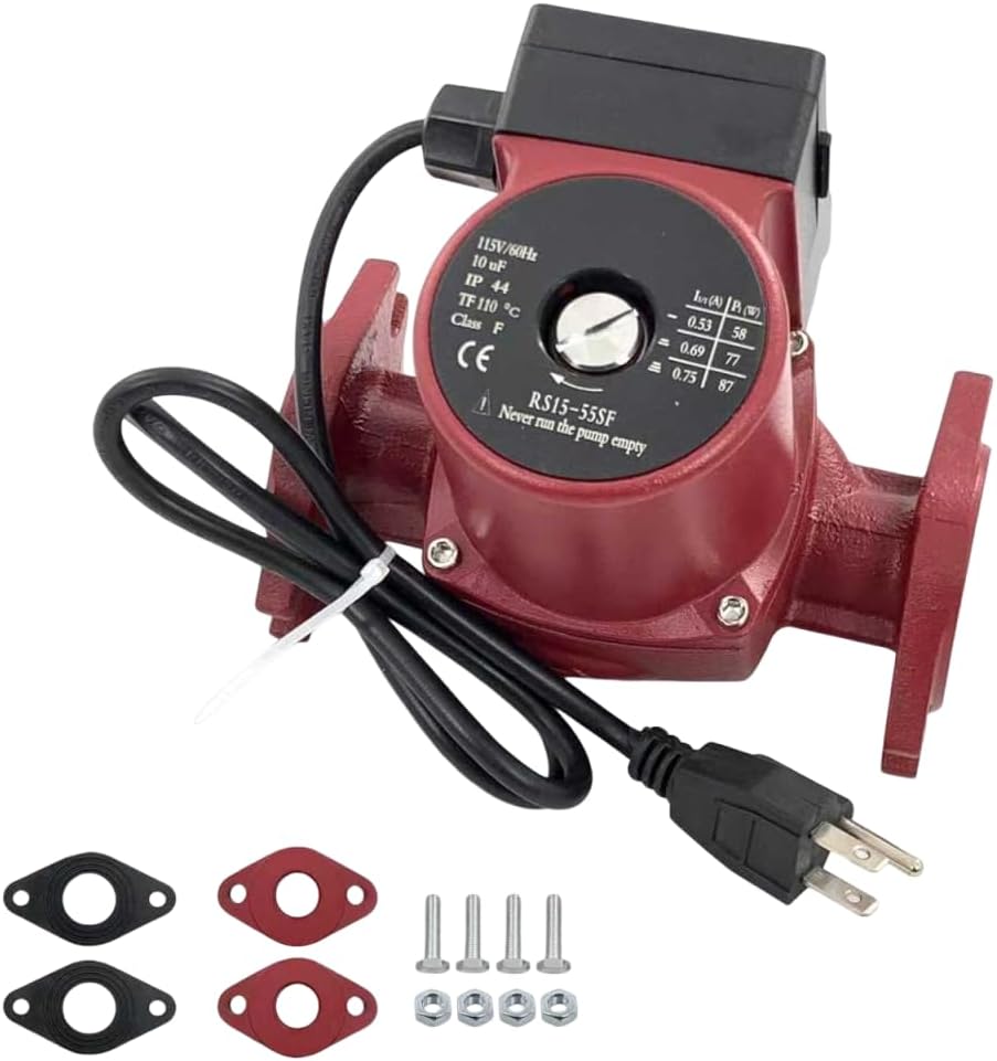UPS15-55SFC Circulator Pump Compatible with Grund-fos 59896773 Stainless Steel Water 3-Speed Circulator Pump 1/12HP 115V 60HZ