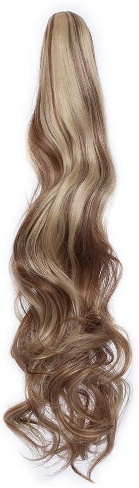 Claw Clip in Ponytail Hair Extension Synthetic Hair Extensions Hairpiece One Piece Long Pony Tails 24inch Wavy - Image 4