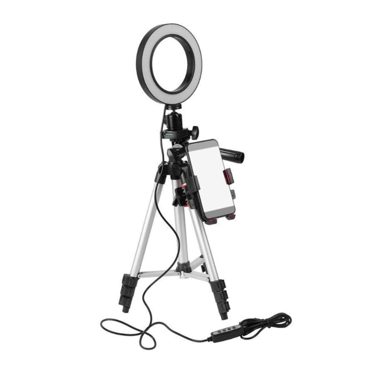 VALICLUD Ringlicht Mit Stativ Für Handy Led Selfie Licht Dimmbare Kameraleuchte Aluminiumlegierung Verstellbarer Halter Für Videoaufnahmen Und Make-up