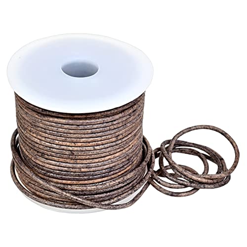 GENIQUE Real/Genuine Round Leather String Cord for Necklace Bracelets, Jewellery, Braiding (1.5mm, Grey Distressed) - Image 4