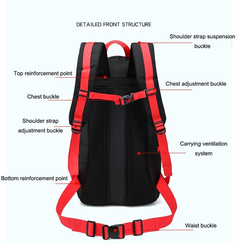 Zaino da Escursionismo Zaino da Escursionismo Leggero 40L ， Zaino da Viaggio Piccolo Ultraleggero ， Zaino da Campeggio Sportivo Resistente e Durevole per la Scuola all'aperto A Caccia