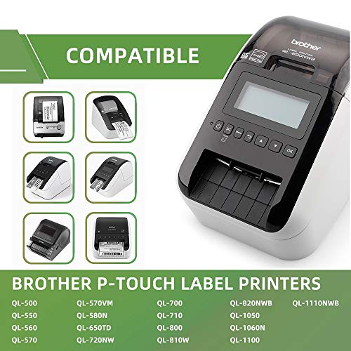 COLORWING Compatible DK-2205 Address Labels 2.4 inch x 100ft (62mm x 30.48m) Continuous Paper Labels for Brother QL-820NWB QL-800 QL-810W QL-700 QL-710W Label Printers, 8 Rolls+1 R image 1