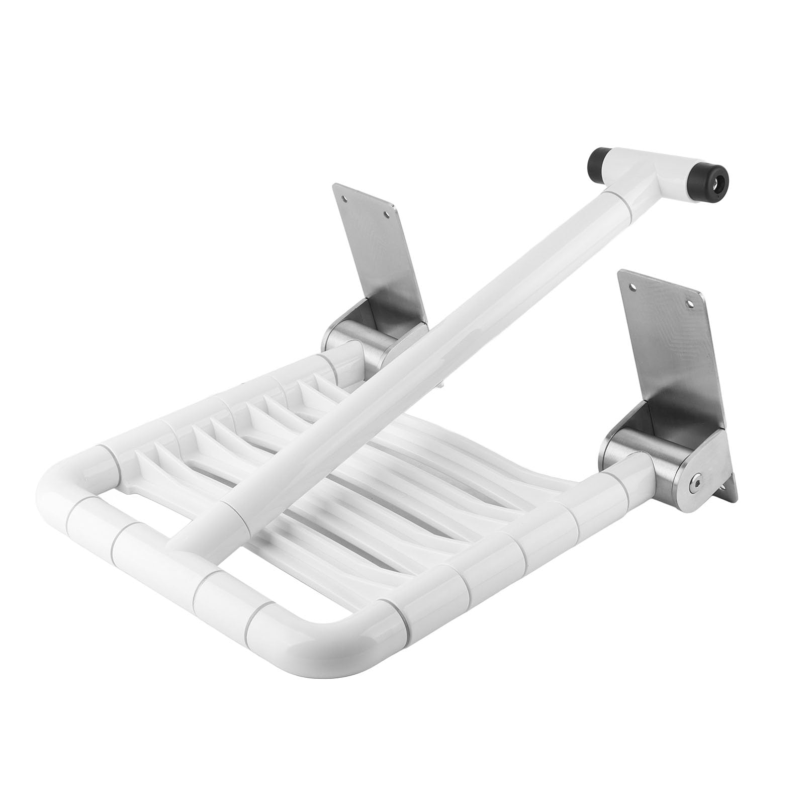 Asiento de Ducha Plegable montado en la Pared Taburete de baño Silla Plegable para Asiento de Ducha Nylon Resistente Acero Inoxidable Cómodo Seguro para Personas Mayores em