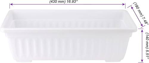 Miniatura 10 de JOIKIT Maceta de plástico negro de 17 pulgadas, 6 paquetes, buen drenaje, uso en interiores y exteriores, para jardín, ventana, patio, balcón