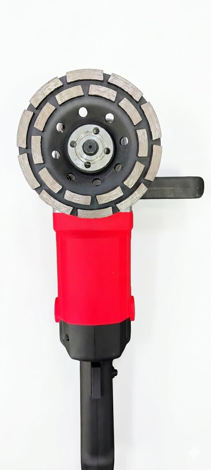 Concrete Grinder Machine with 2-Attachments for Grinding & Hard Scrubbing.Powerfull Motor with 6-Speed Controller.Replacable Blades.Free 2-Carbon Brushes.-picture-13