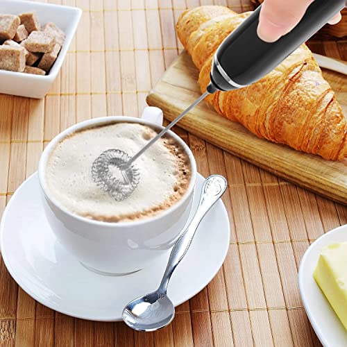 Image of Milk Frother Hand Blender Electric Foam Maker USB Rechargeable - Whisker Electric Blender for Milk Electric Coffee Beater for Cappuccino Maker Egg Beater Hand Blender