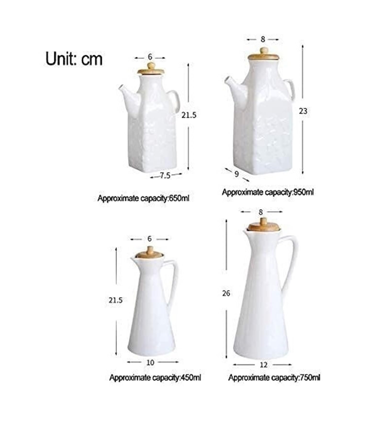 Distributore di Olio E Aceto, Bottiglia di Olio con Coperchio Sigillato, Ampolla per Salsa di Soia E Aceto, Contenitore per Condimenti Liquidi da Cucina,750ml