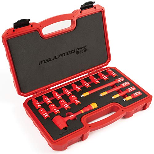 Titan 66100 18-Piece 1/4-Inch Drive VDE Insulated Socket Set by Titan - Used condition - US$106.59