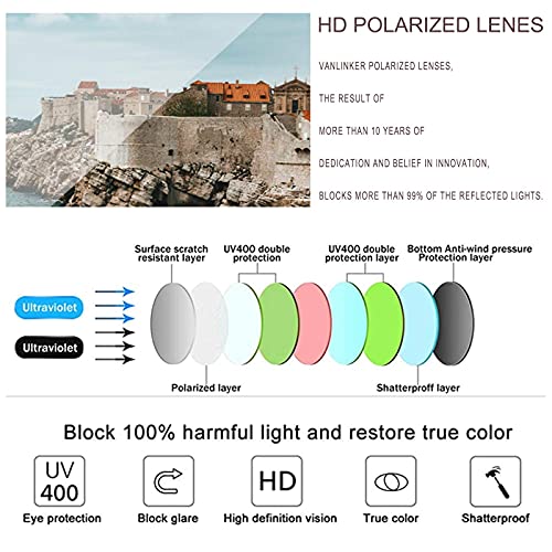 Polarized Oval Sunglasses for Women and Men - VL9580