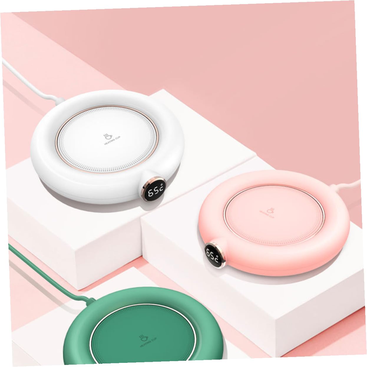 Calentador de Tazas USB Blanco de Plástico Temperatura