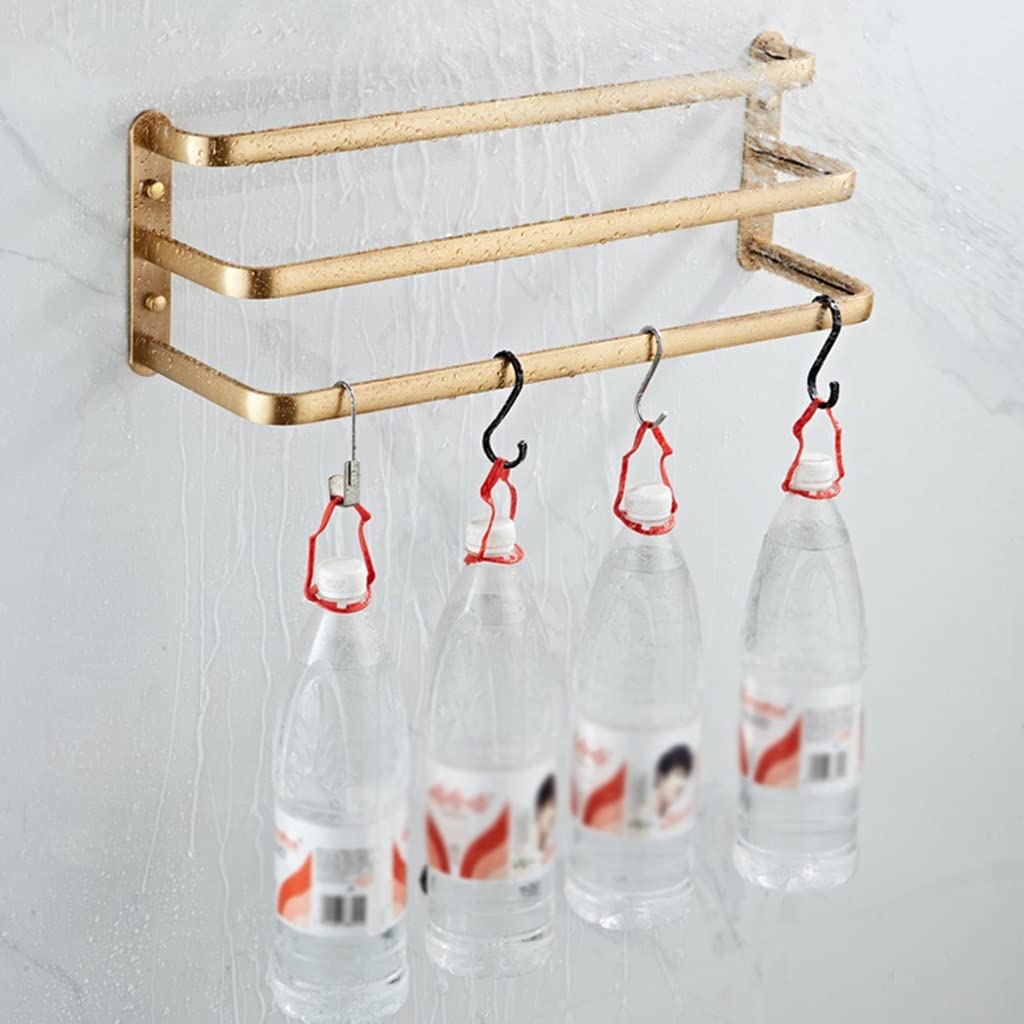 SOVORM Toalleros Toallero De Aluminio De Espacio Antiguo, Toallero, Doble Triple Varilla Individual Varilla para Colgar Baño Toallero De Baño Toalleros/Polo Único Antiguo 40 Cm The New