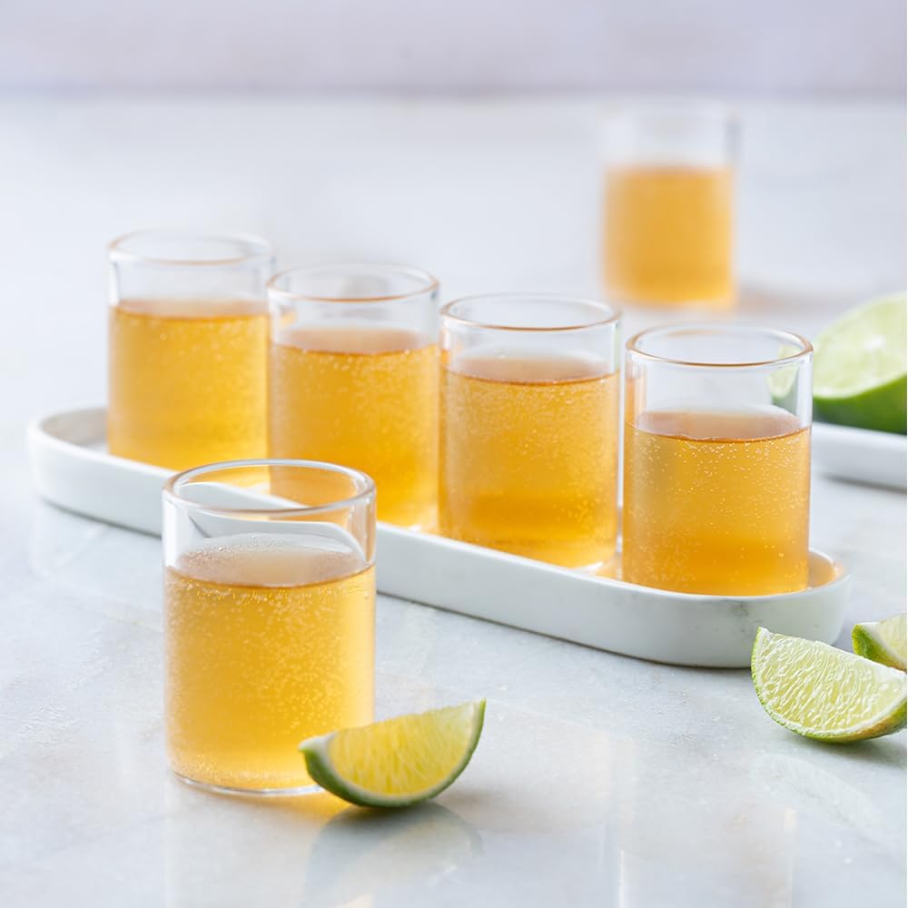 Borosilicate Glass Shot Glasses Set, 60ml, Crystal Clear, Dishwasher and Microwave Safe, for Wine, Whiskey, Vodka, Tequila, Liquor, 6 Piece