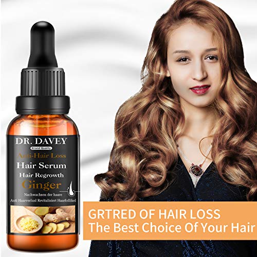 Ginger Hair Growth Serum For Hair Loss And Hair Regrowth Hair Growth Oil For Thicker/Balding /Repairs Hair Follicles / Stronger Hair Suitable All Hair Types Hair Growth And Loss Treatment For Men And Women #TOP6